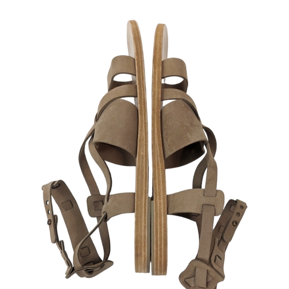 Valia Gabriel Leather Strappy Sandals Anthropologie Womens 39 Hand Made Tan - Picture 7 of 12